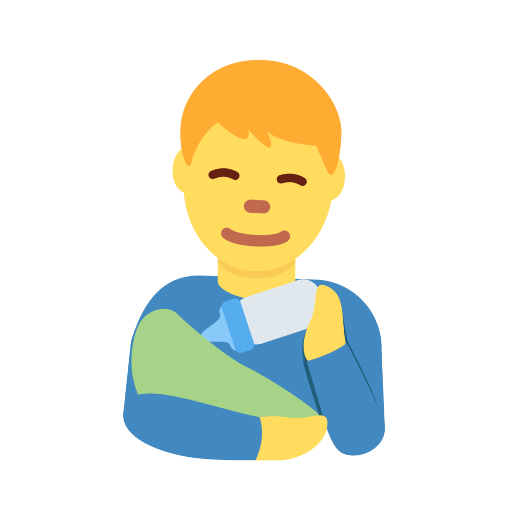 ⊛ Man Feeding Baby Emoji