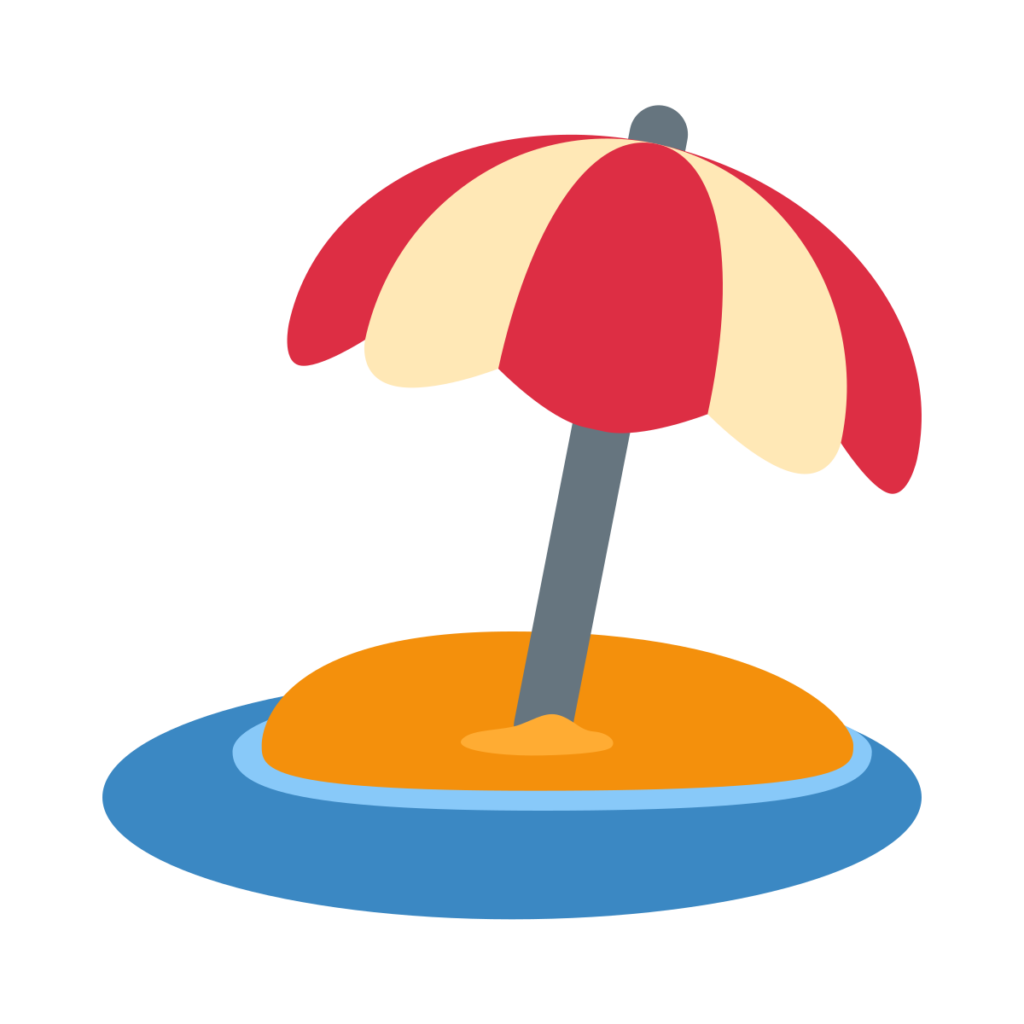 Beach With Umbrella Emoji