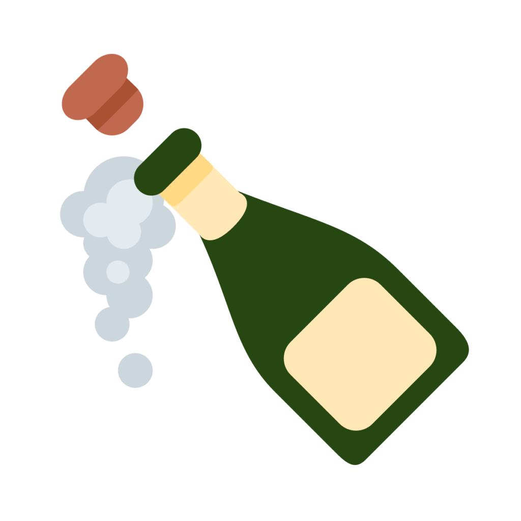 Bottle With Popping Cork Emoji