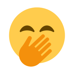 Face With Hand Over Mouth Emoji