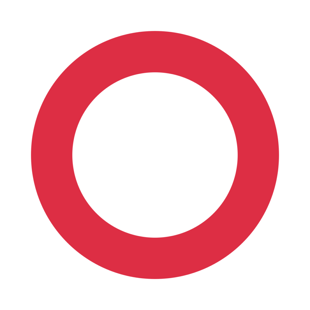 Hollow Red Circle Emoji