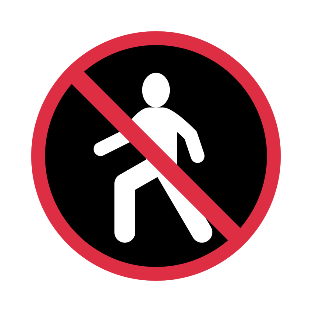 No Pedestrians Emoji