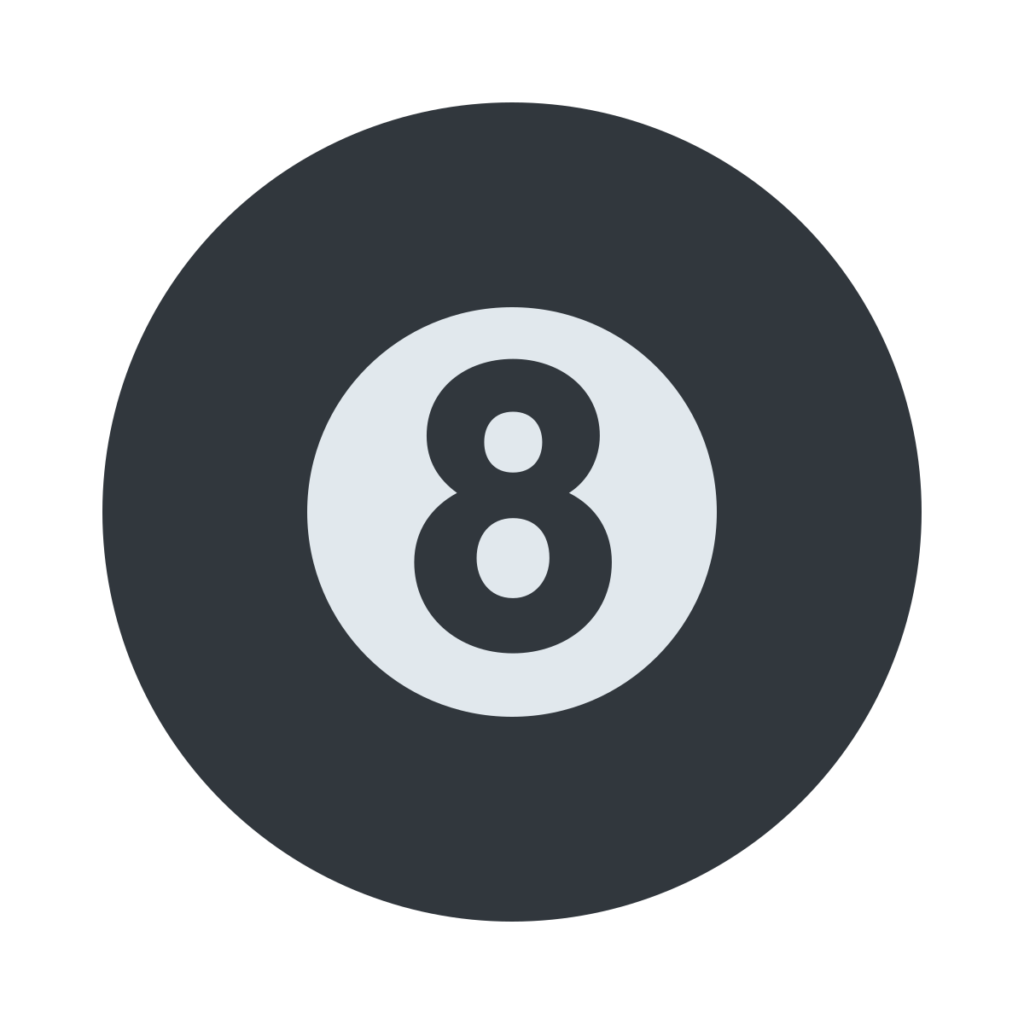 Pool 8 Ball Emoji