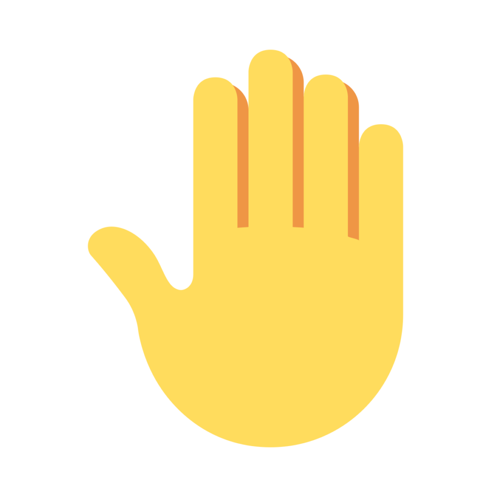 Raised Back Of Hand Emoji