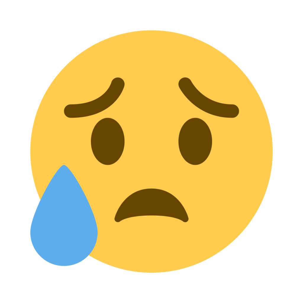 Sad But Relieved Face Emoji