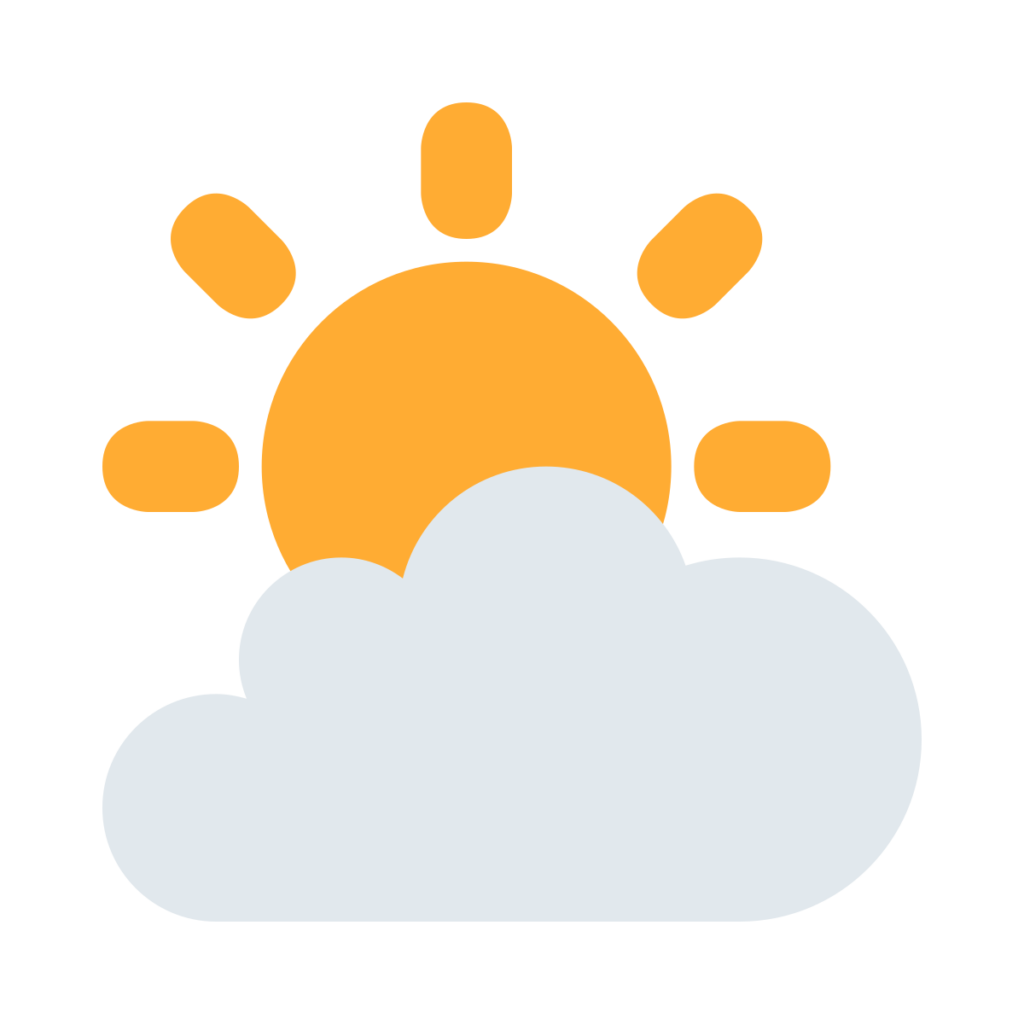 Sun Behind Cloud Emoji