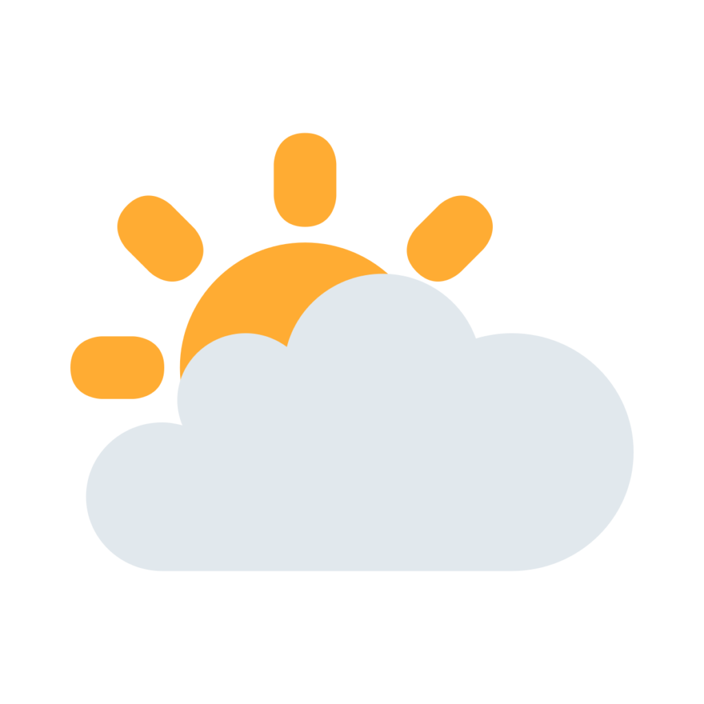 Sun Behind Large Cloud Emoji