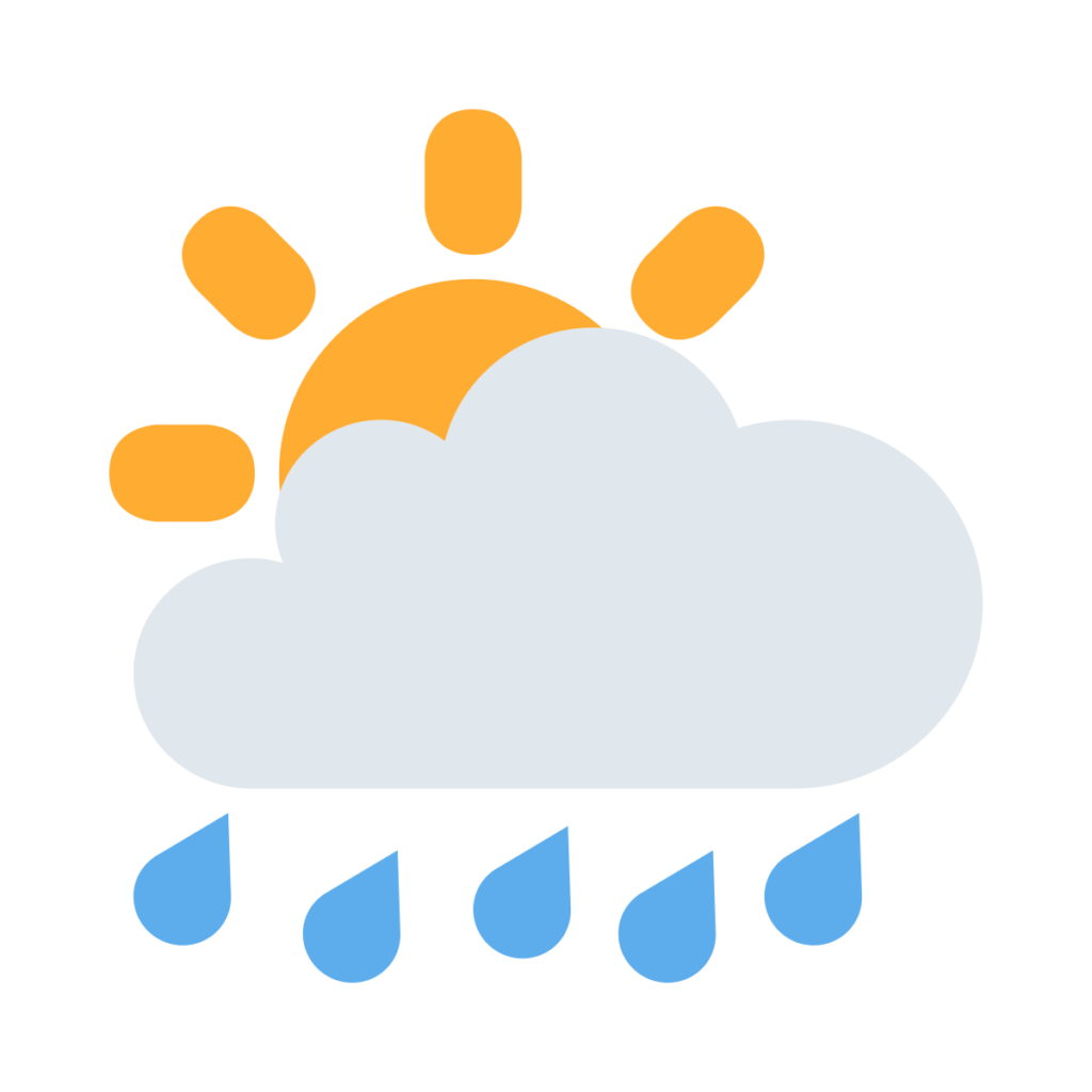 Sun Behind Rain Cloud Emoji