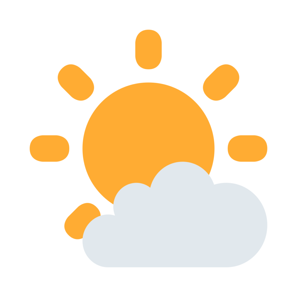 Sun Behind Small Cloud Emoji