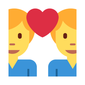 Couple with Heart Man Man Emoji