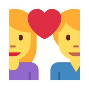 Couple with Heart Woman Man Emoji